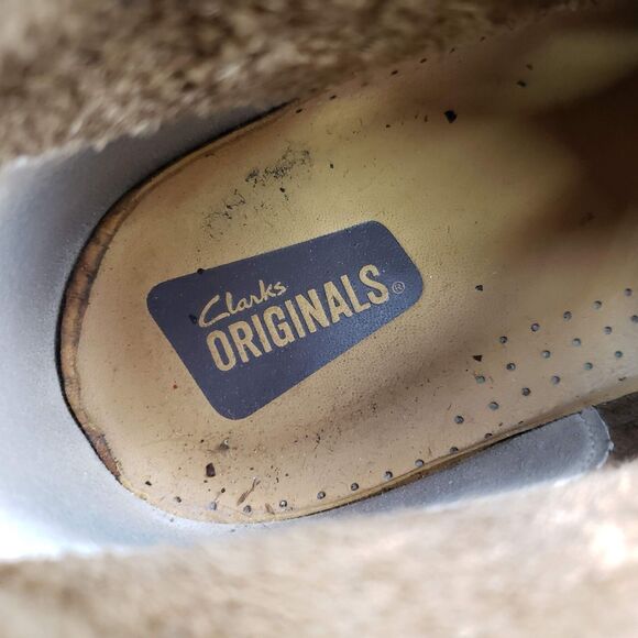 CLARKS Desert Chukka Boots Mens Size 10.5 M Bushacre Pebbled Brown Leather 21621 - Picture 8 of 9